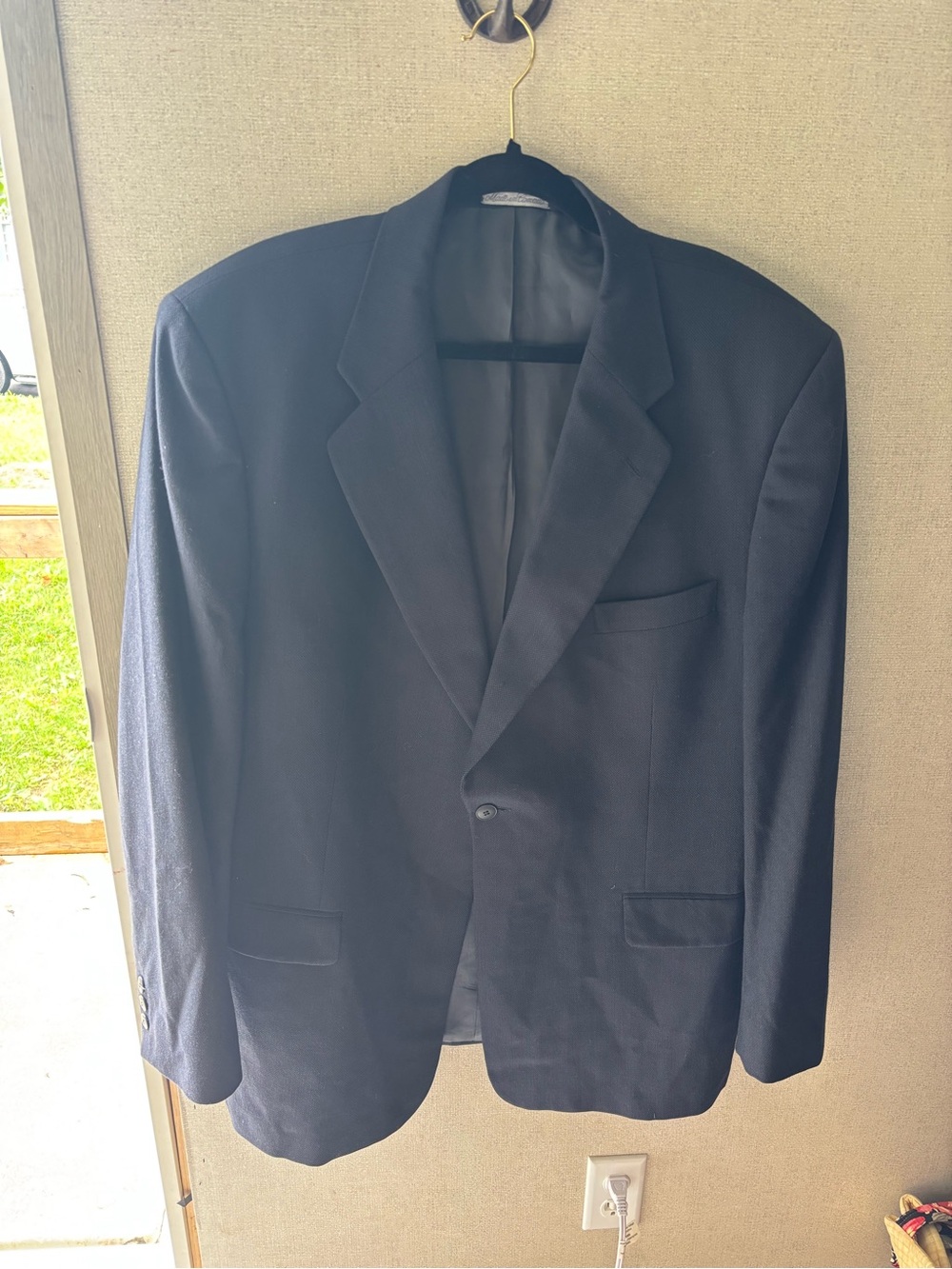 Vintage Bachrach Black Pure New Wool Blazer Suit Jacket 46 L Canada